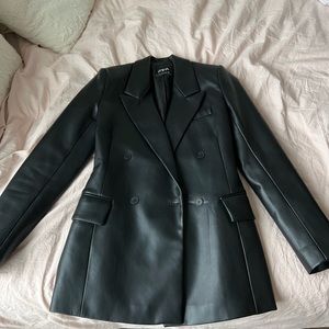Faux leather blazer. Very good quality Zara